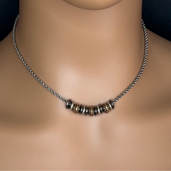 PH Jewelry - Minimalist Multicolored Mixed Metal Necklace